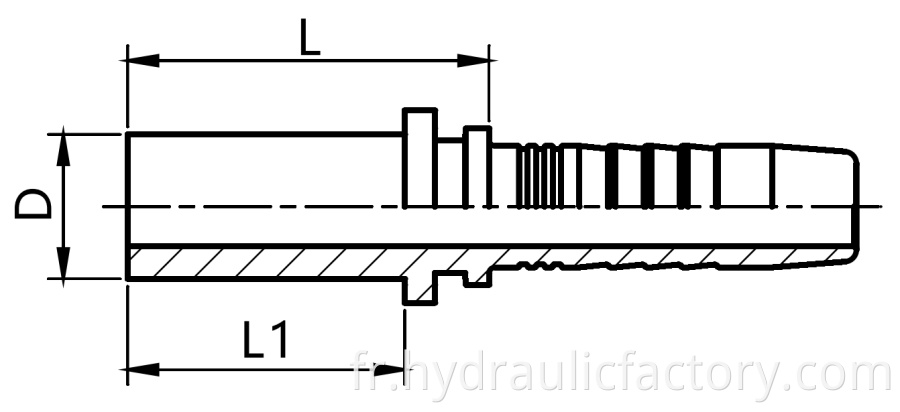 Metric Standpipe Straight Hydraulic Fittings Drawing